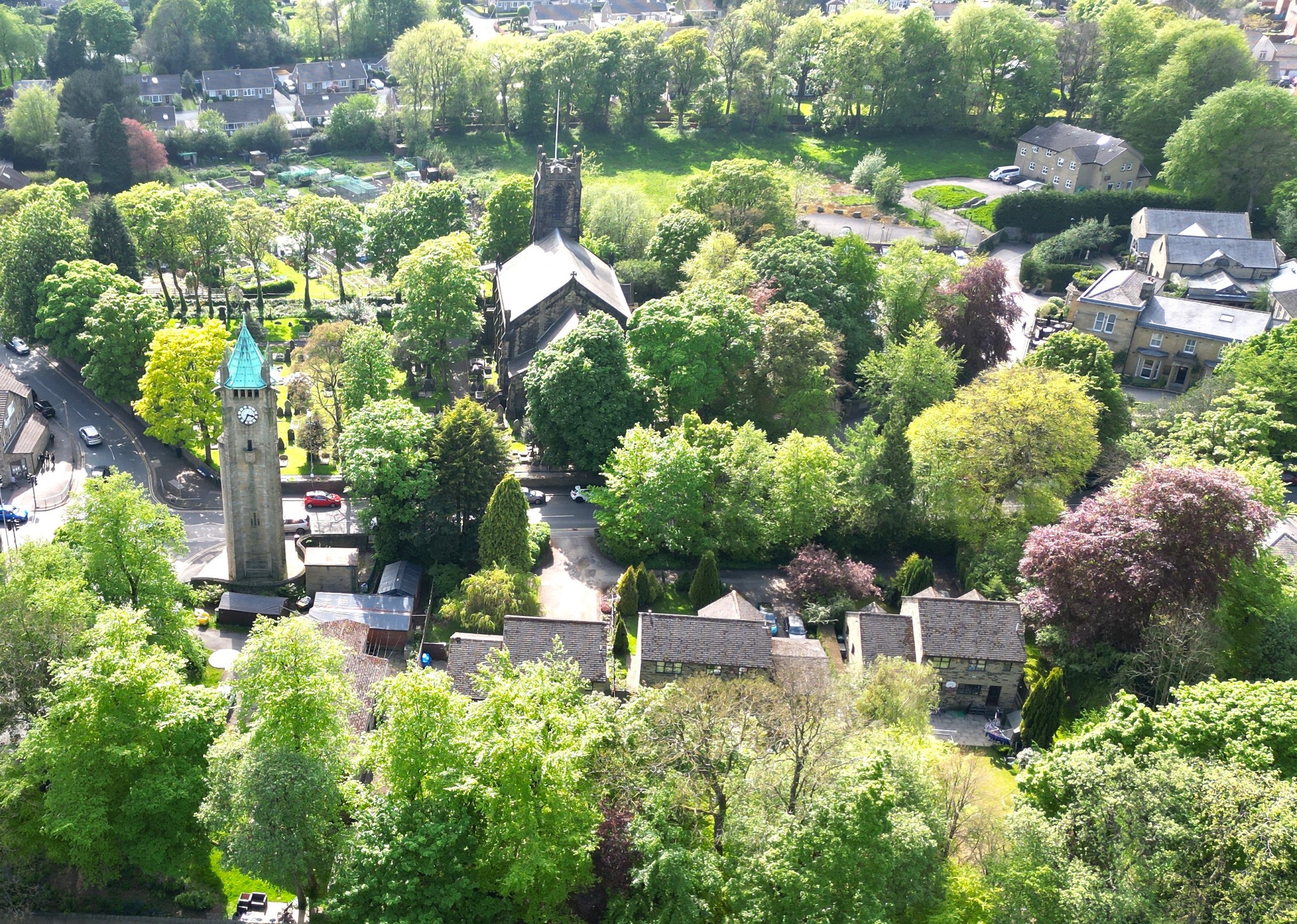 LINLDEY CLOCK TOWER AERIAL